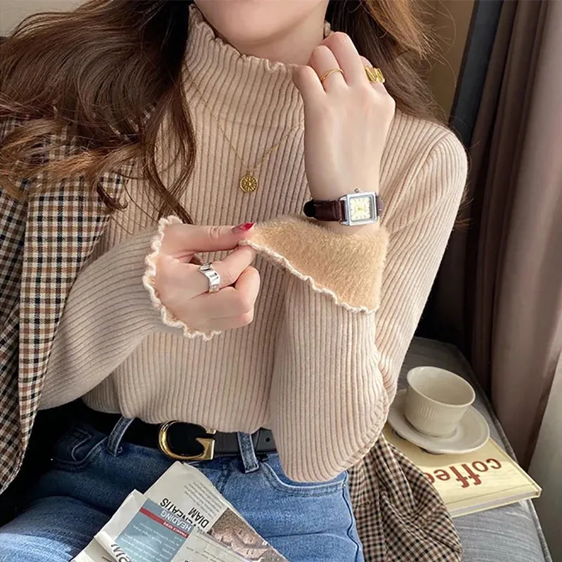 ANNA | Pull en Maille Ctelée avec Doublure Douce et Design légant