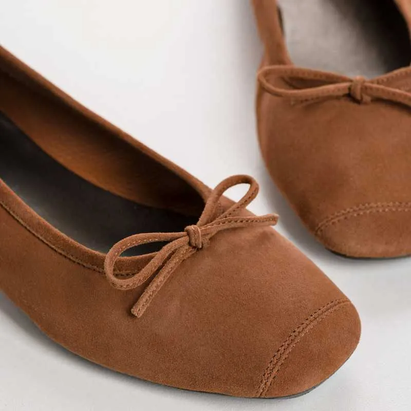 BALLERINES HARMONY CUIR VELOURS