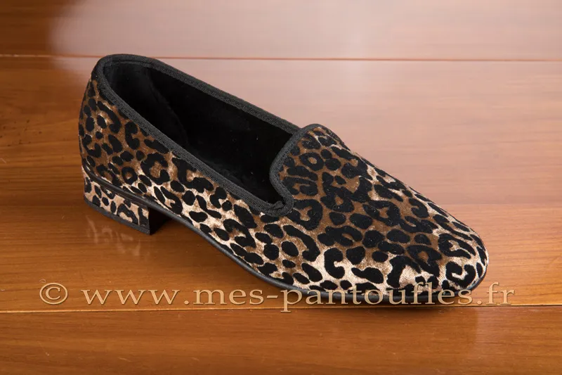 Ballerines léopard doré