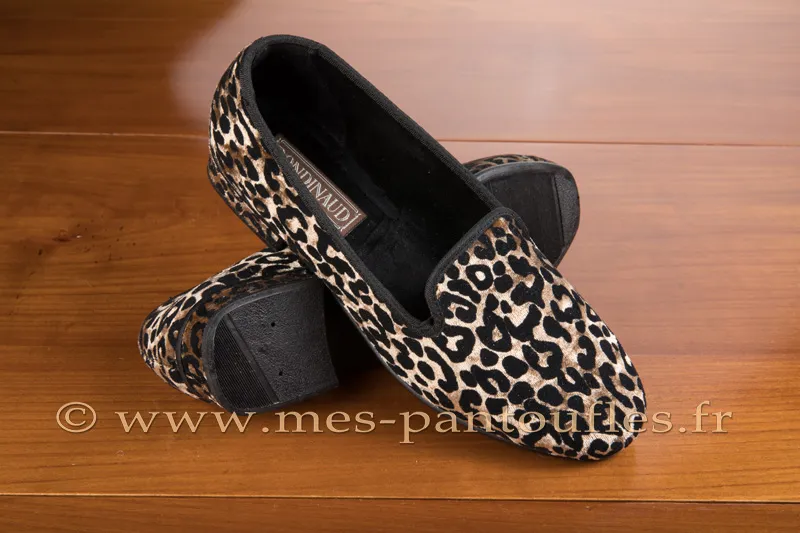 Ballerines léopard doré