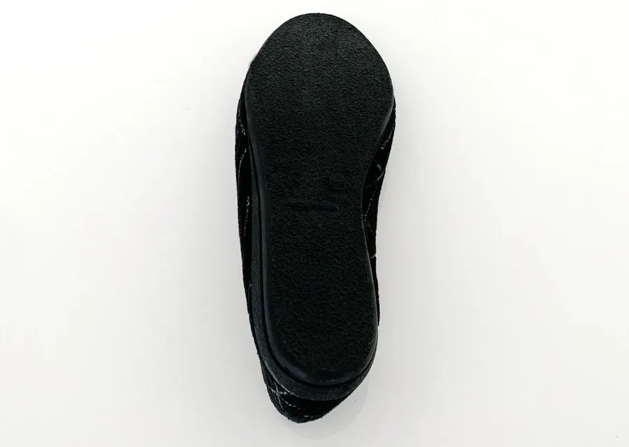 Ballerines pour femme velours noir
