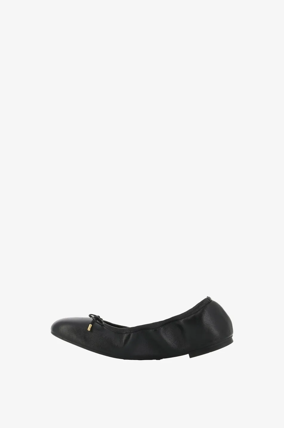 Ballerines à bout carré en cuir nappa élastique Bardot Bow
