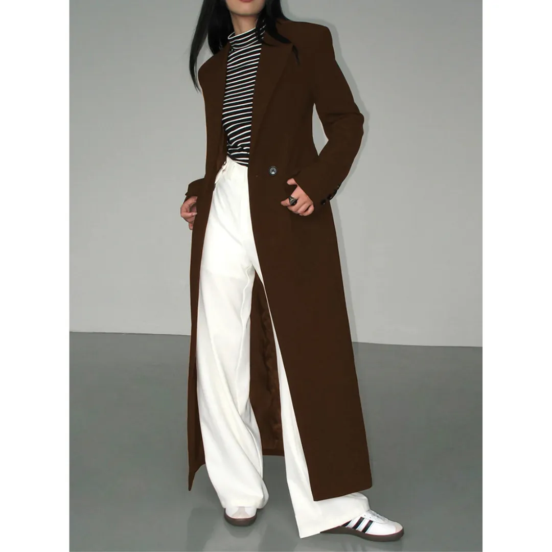 Bartina | Manteau Blazer Avec  Col Pour Femme | Long