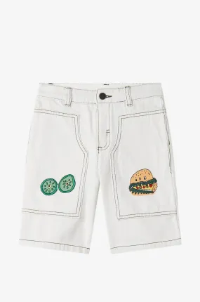 Bermuda garçon en denim Veggie Embroidery