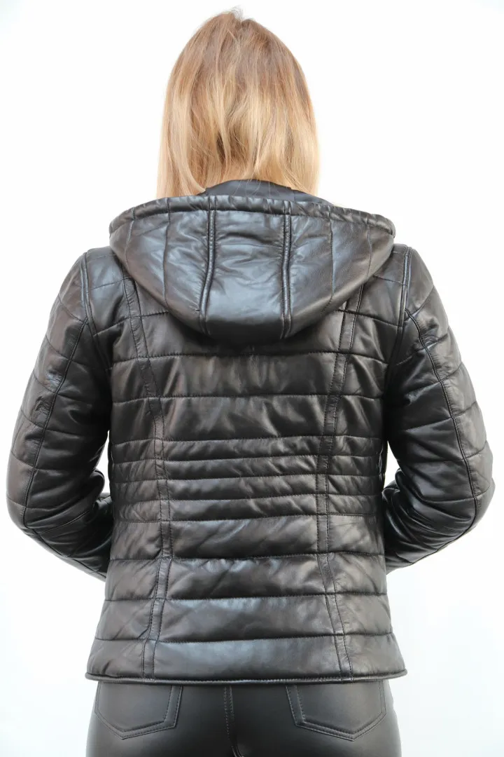 BLOUSON DOUDOUNE CUIR FEMME : HIROKI.N.