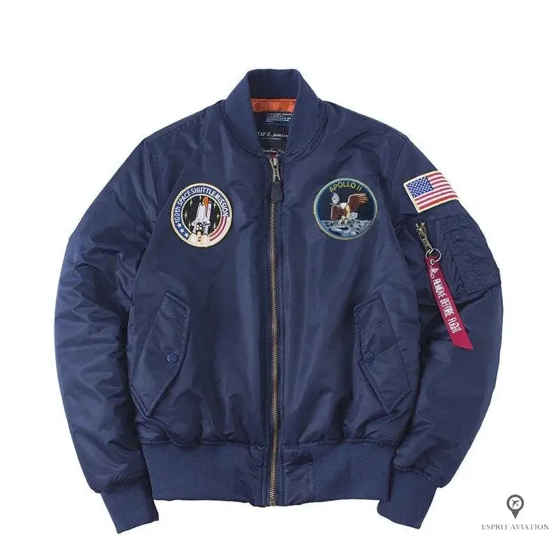 Blouson Pilote Homme Bleu Marine