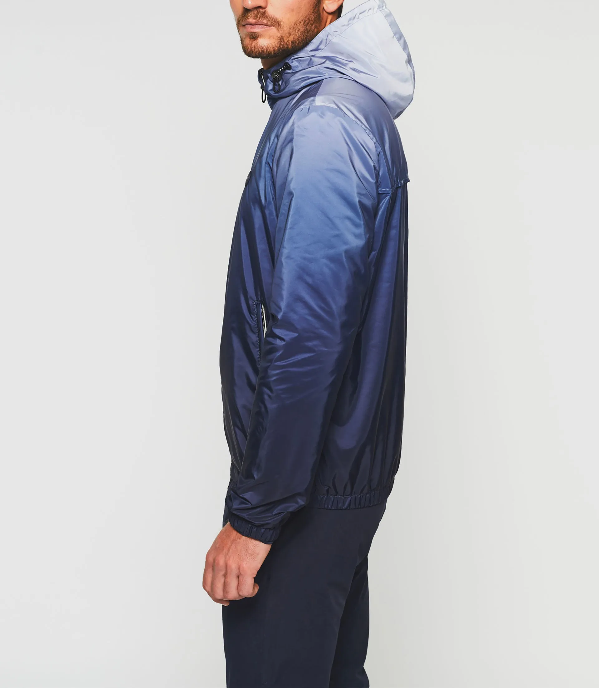 Blouson à capuche dégradé marine Remy