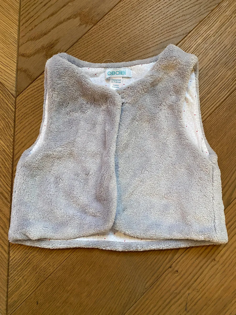 Boléro Obaïbi gris 12 mois