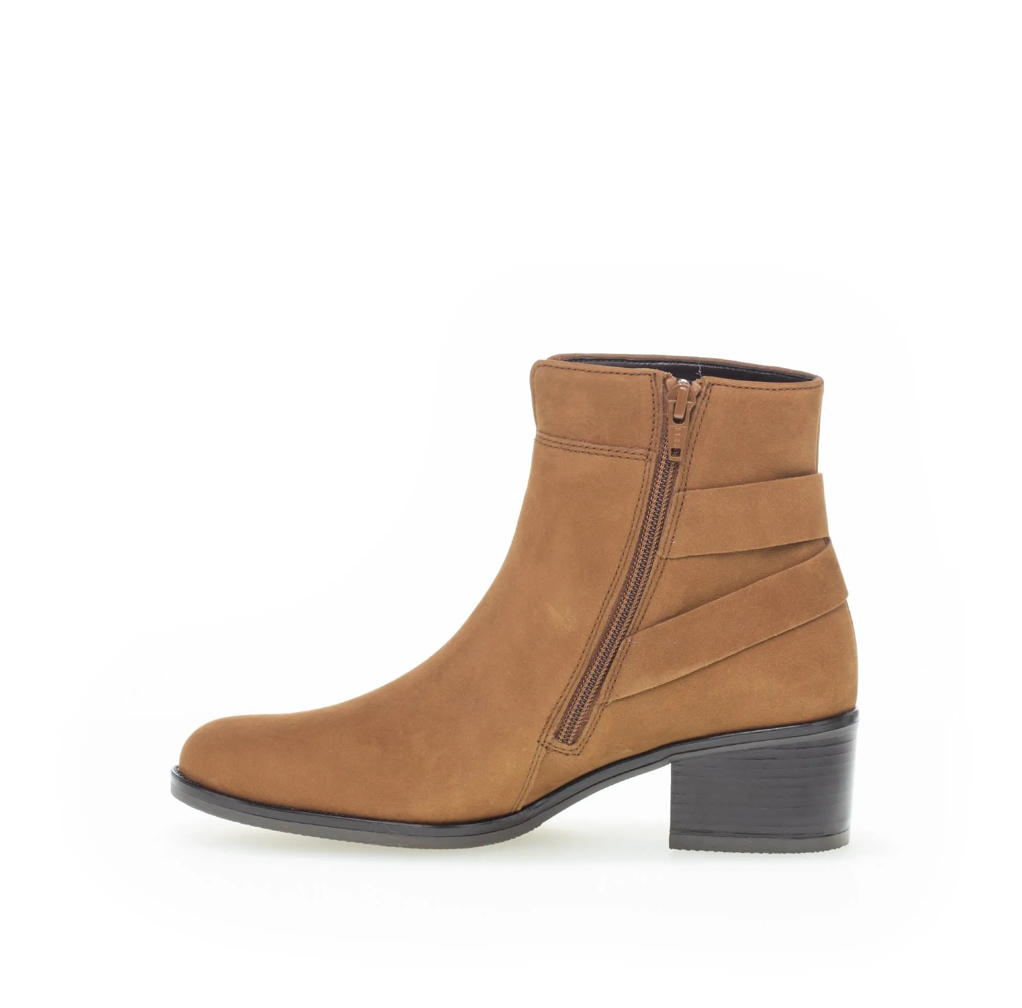 Bottines cognac en nubuck