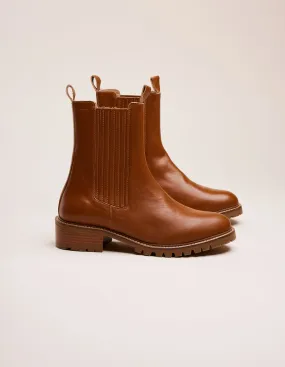 Bottines Dorianne - Cuir cognac