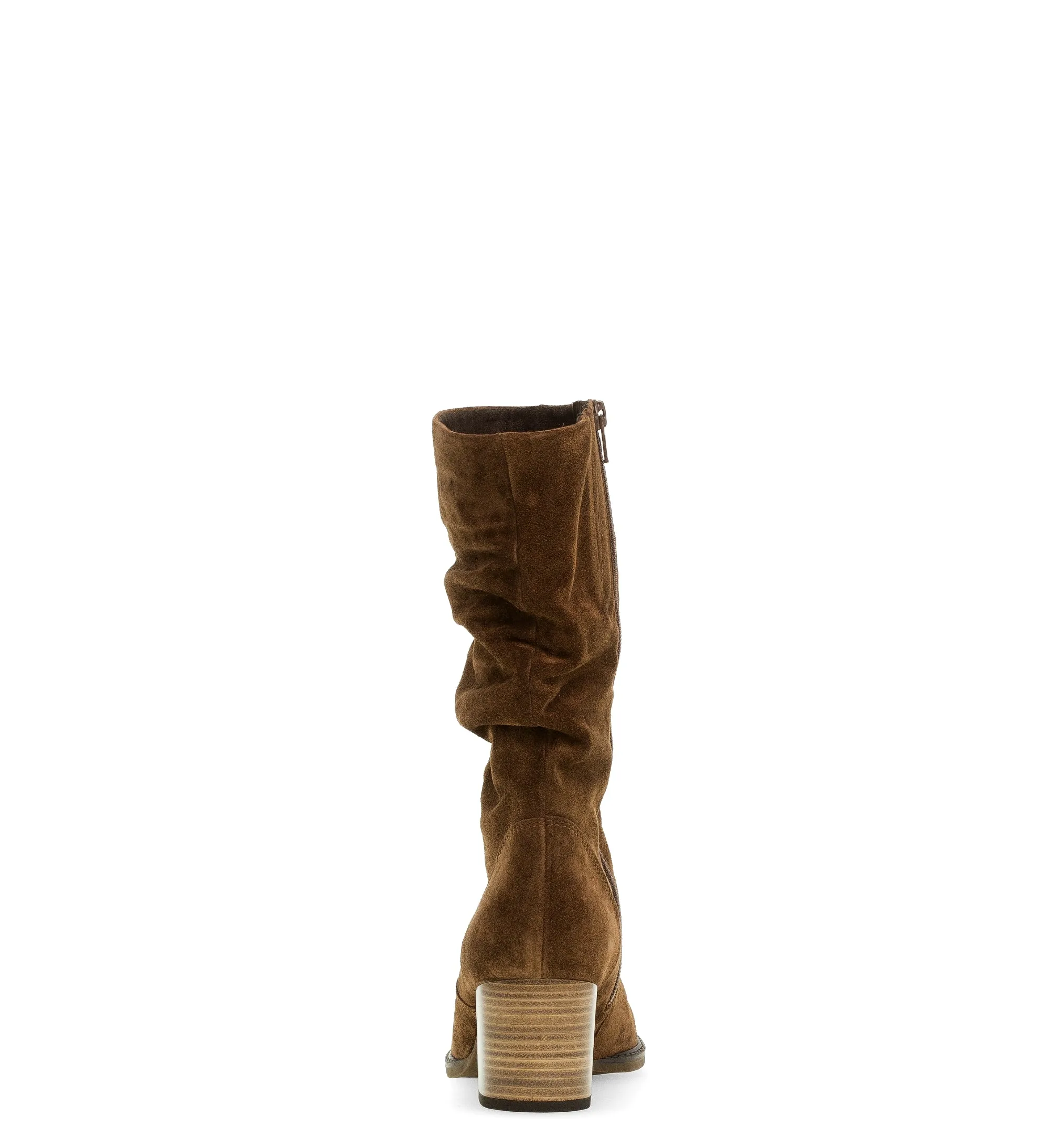 Bottines Mid cognac en velours
