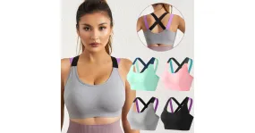 Brassière de sport lanières croisées pour femmes