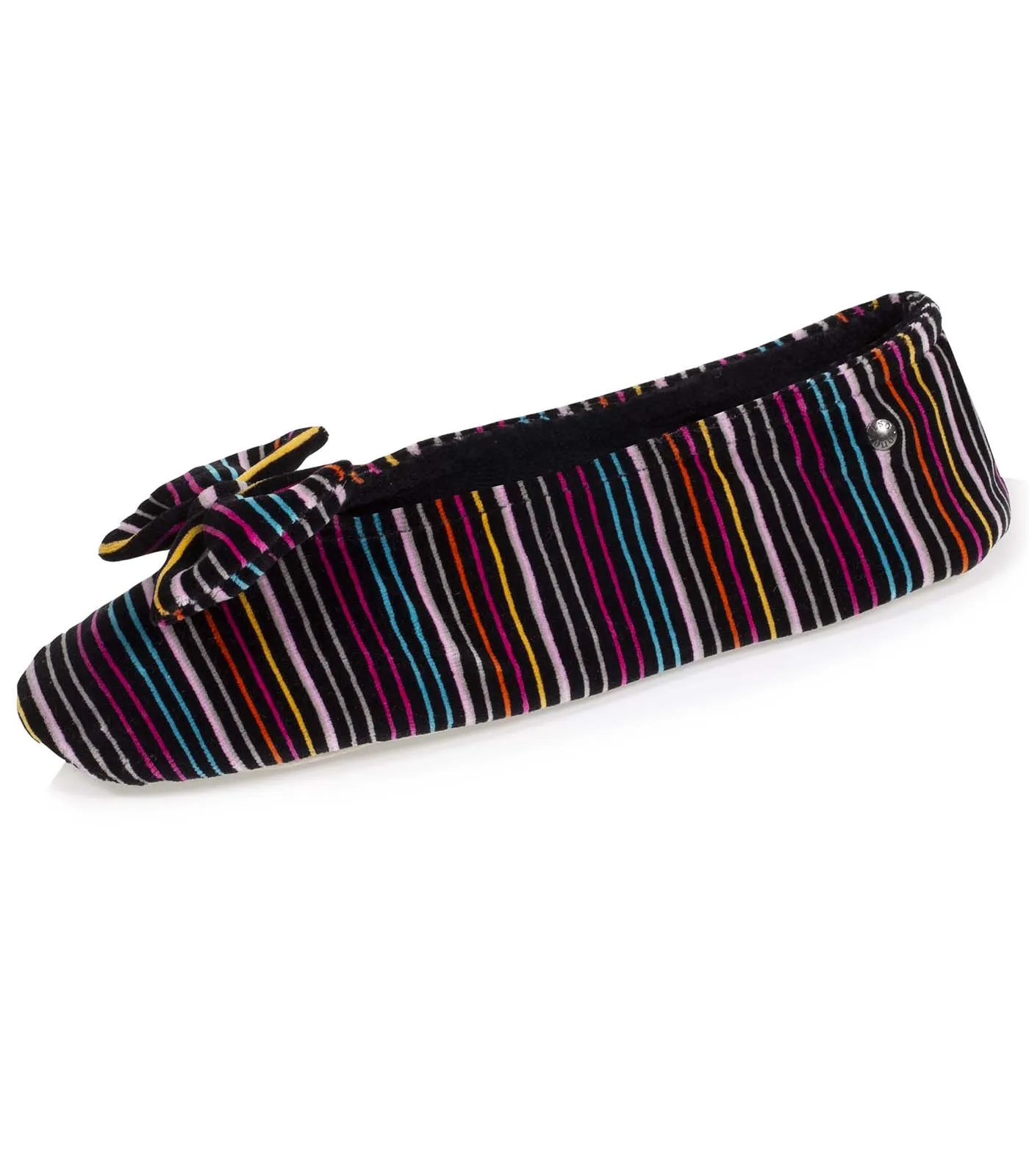 Chaussons ballerines Femme Grand Nœud Rayures