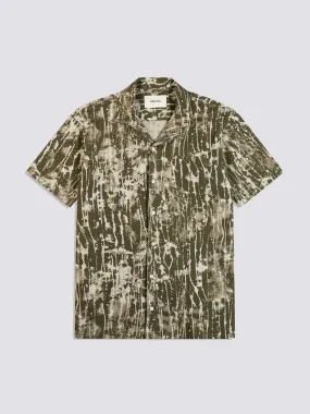 Chemise CRAMMOND - camo olive et ecru
