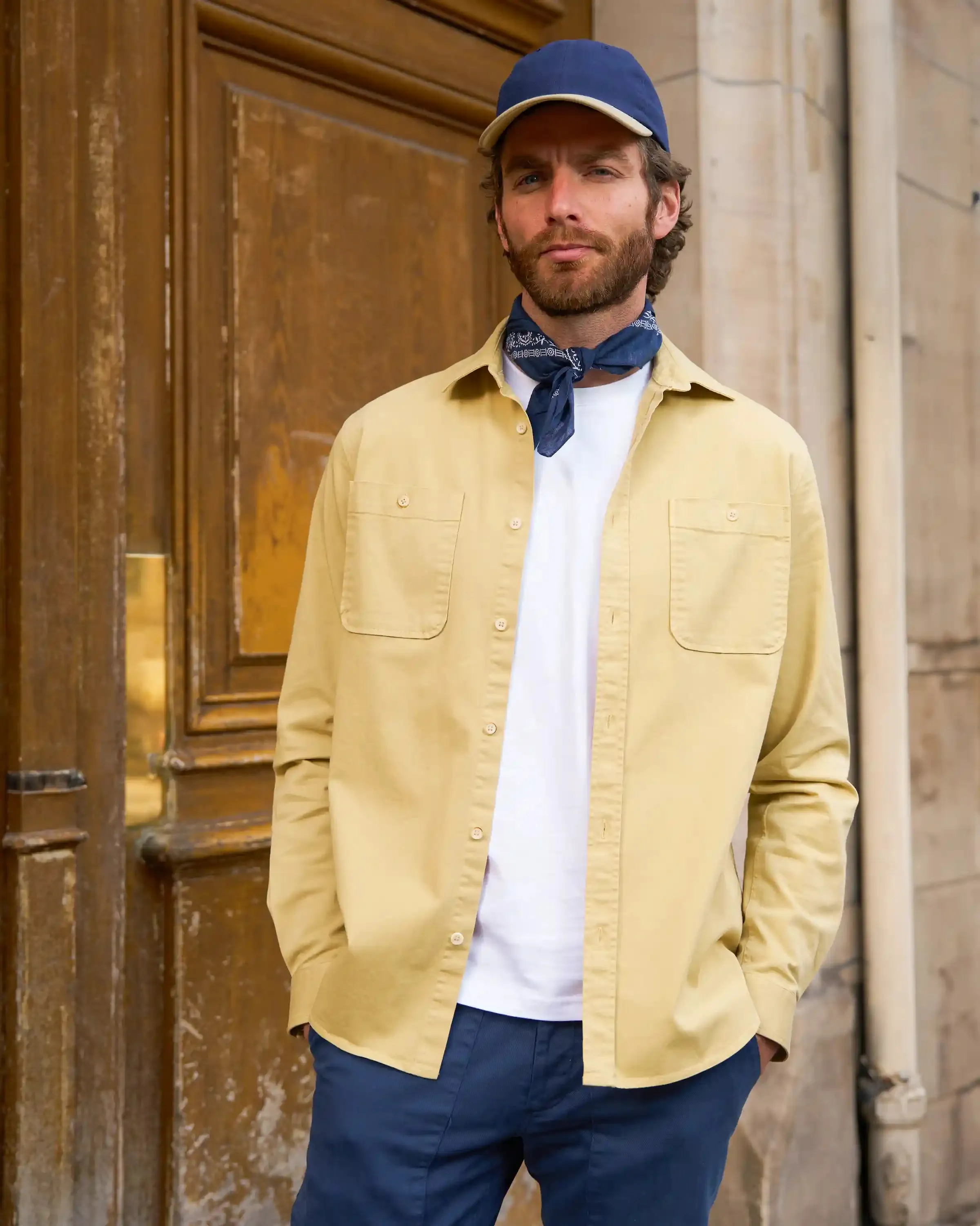 CHEMISE DYLAN TWILL BEIGE CHANVRE