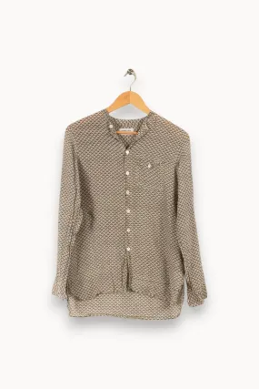 Chemise en soie légère à motif - Taille XS/34