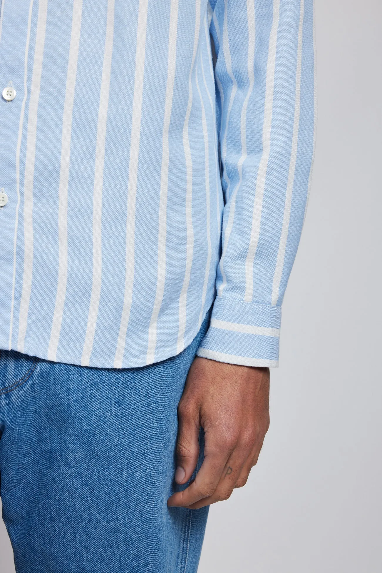 Chemise TOKYO HEMP Blue/White stripes