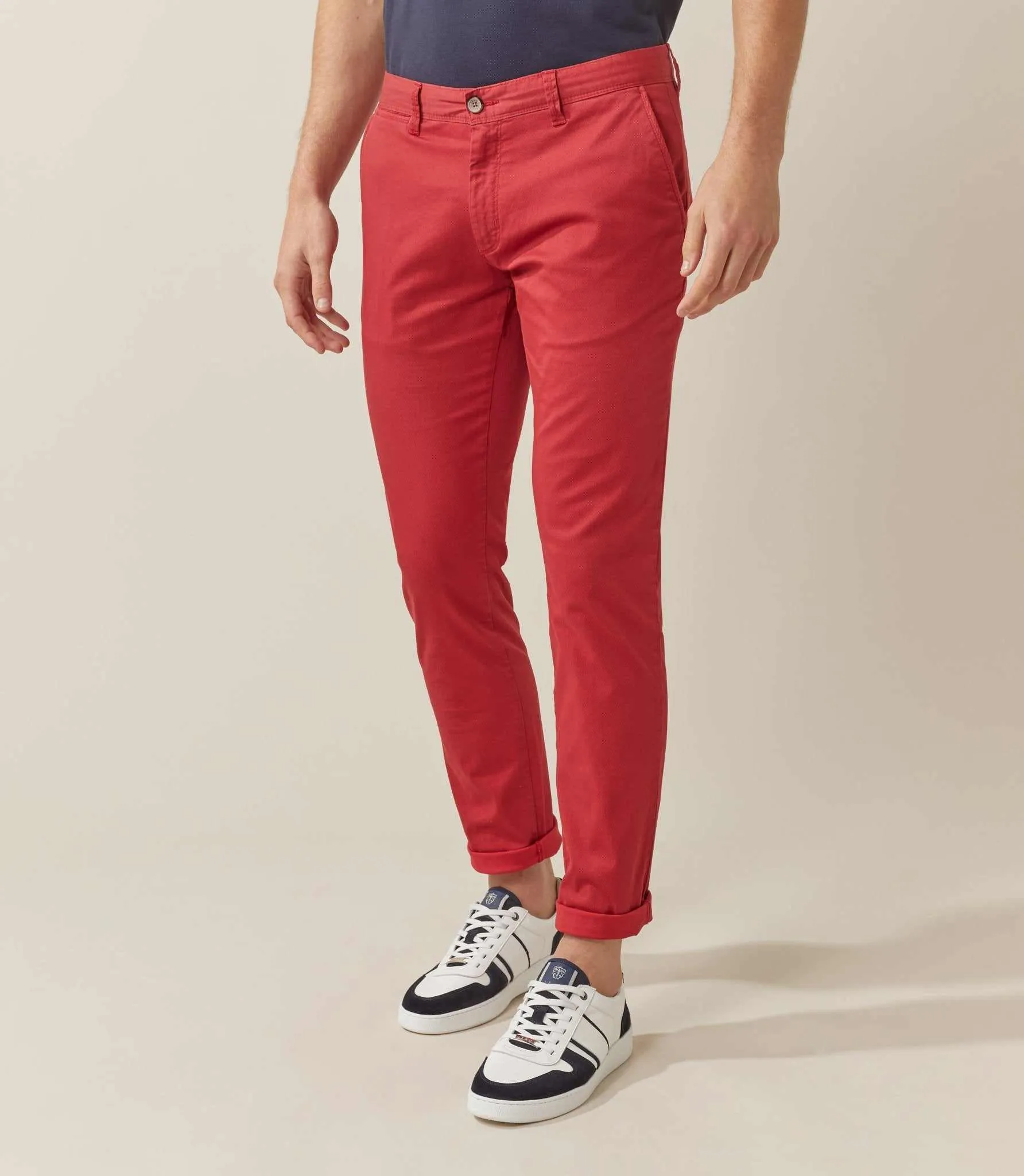 Chino micromotif rouge Berline