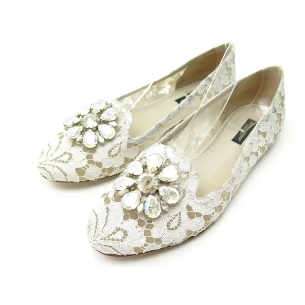 DOLCE & GABBANA  BALLERINES dentelle et strass