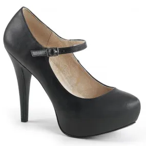 Escarpin plateforme à talon aiguille noir grande taille