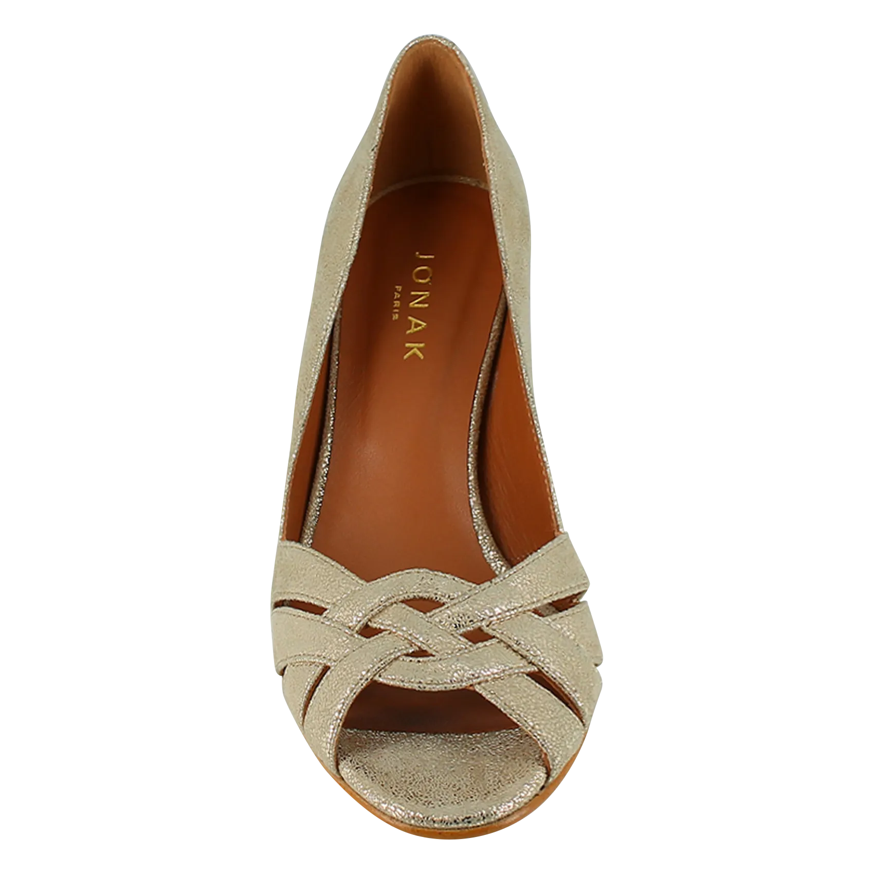 ESCARPINS EN CUIR VELOURS LAMINé DAVIA - JONAK pour FEMME | Printemps