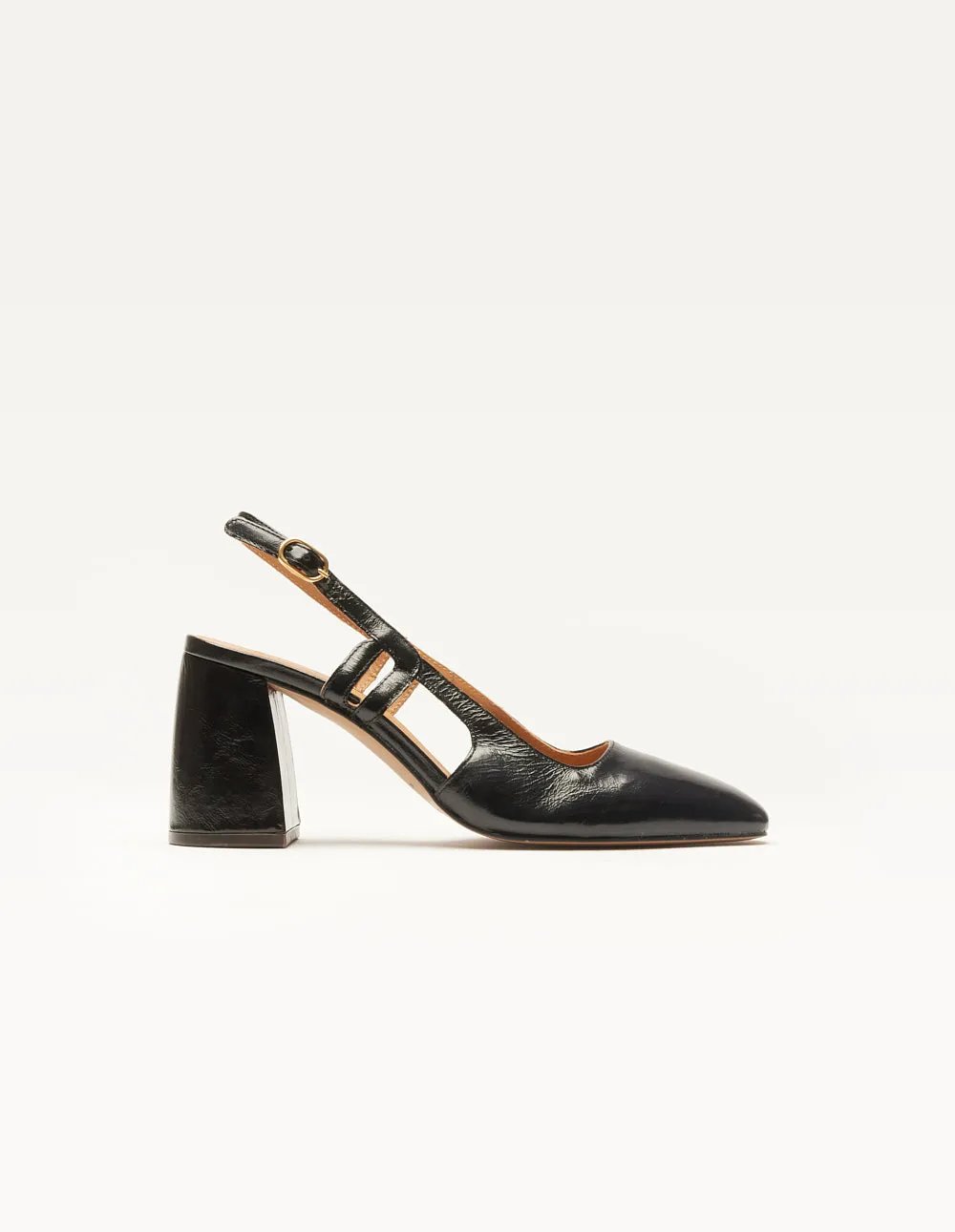 Escarpins Marcie - Cuir plissé noir
