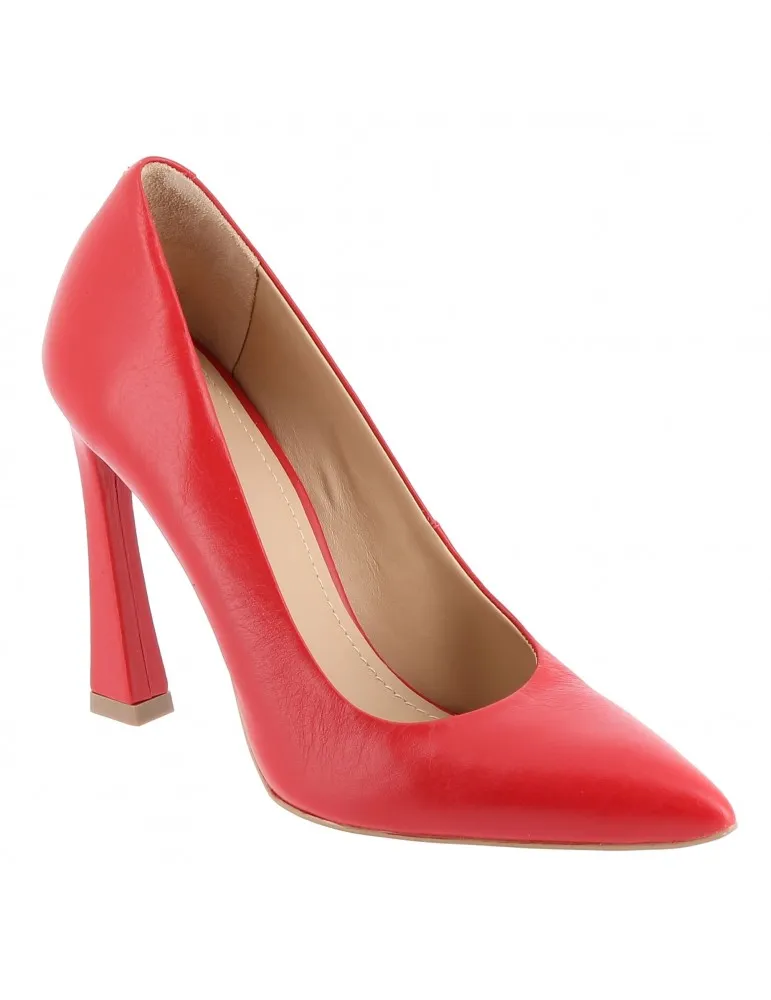 escarpins à talons de forme cuir rouge 11 cm