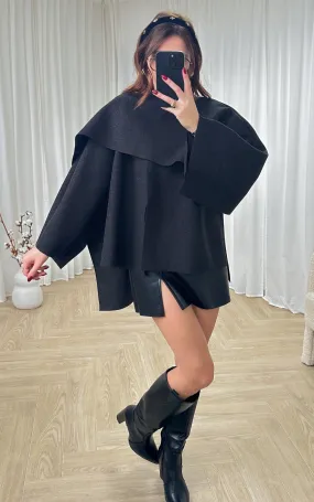Gilet cape SARI - noir 