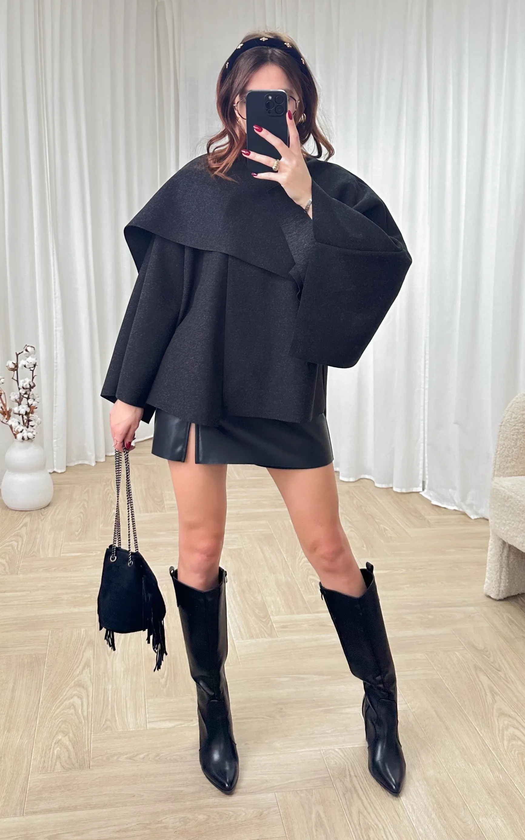Gilet cape SARI - noir 