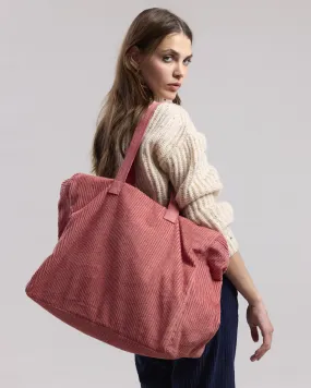 Grand sac Femme en velours ctelé Rose Enrica