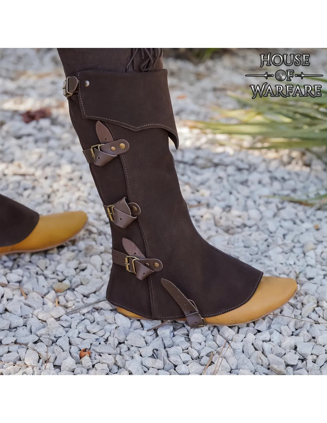 Guêtres médiévales en cuir ajustables ⚔️ Boutique Épées