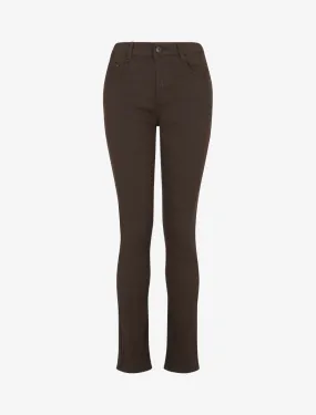 Jean slim push-up basique - Marron