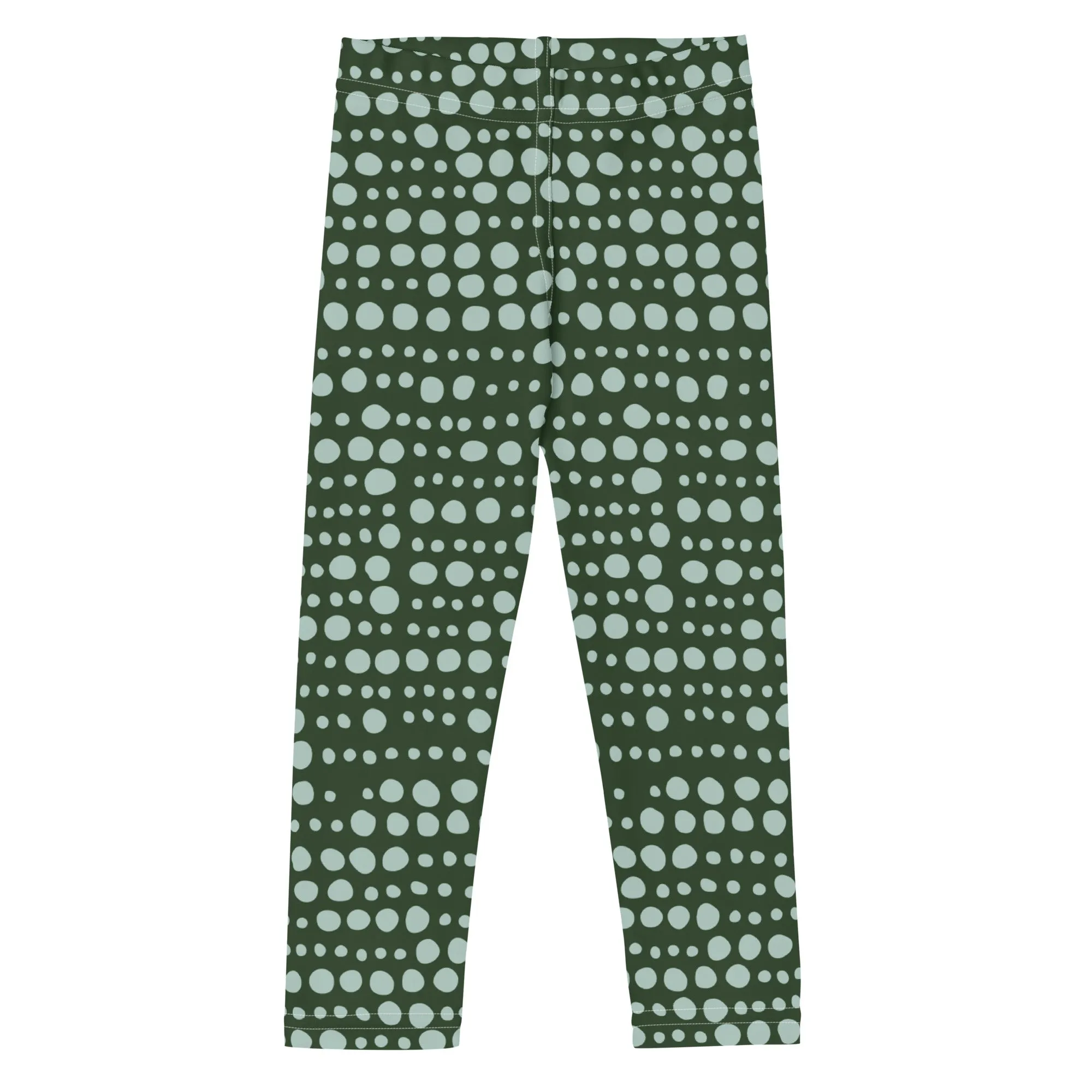 Legging Pour Enfant Vert ronds bleus