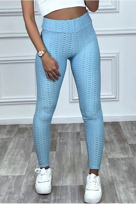 Legging push-up turquoise anti cellulite effet minceur