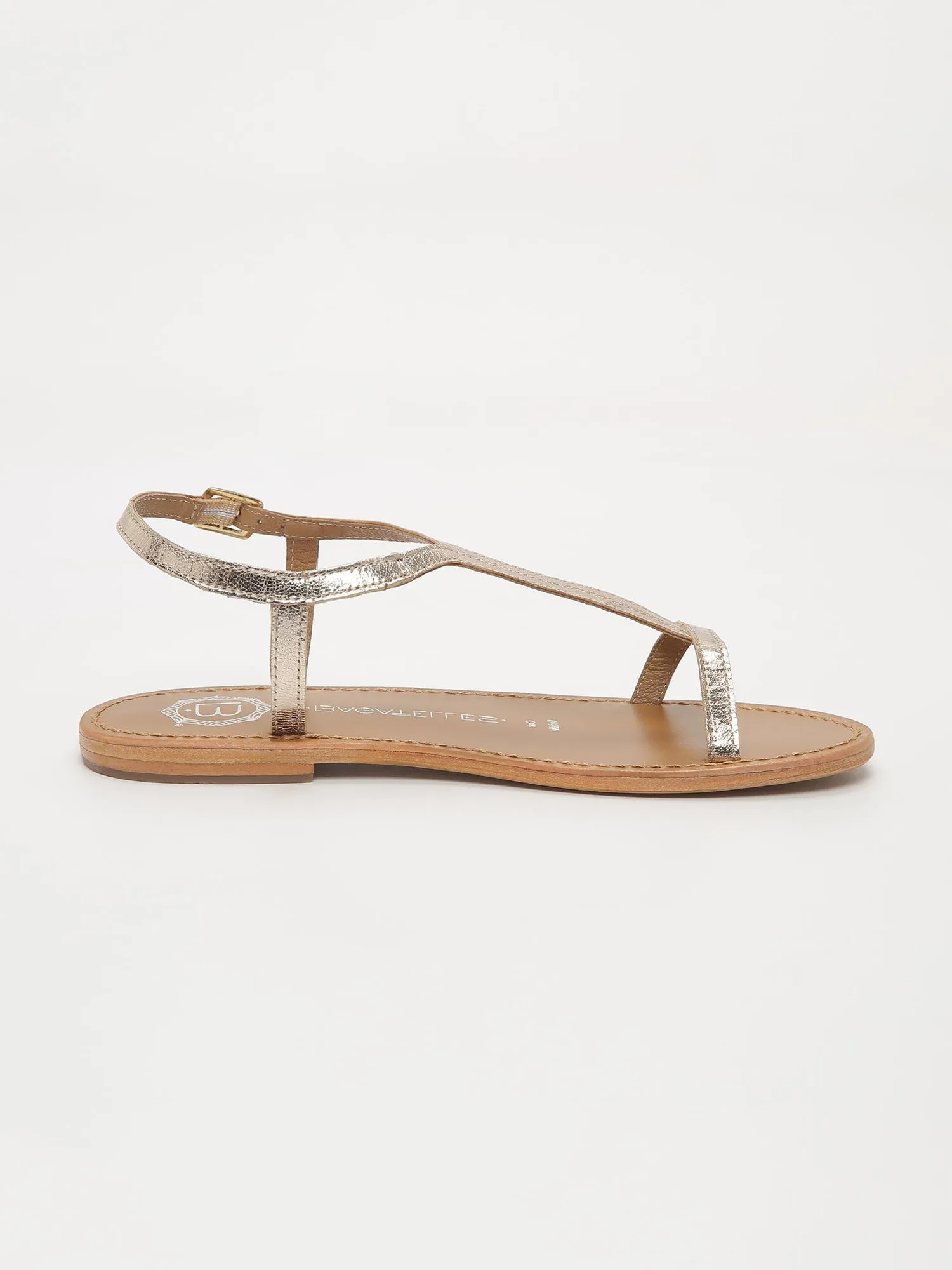LORIA Sandale brillante en cuir