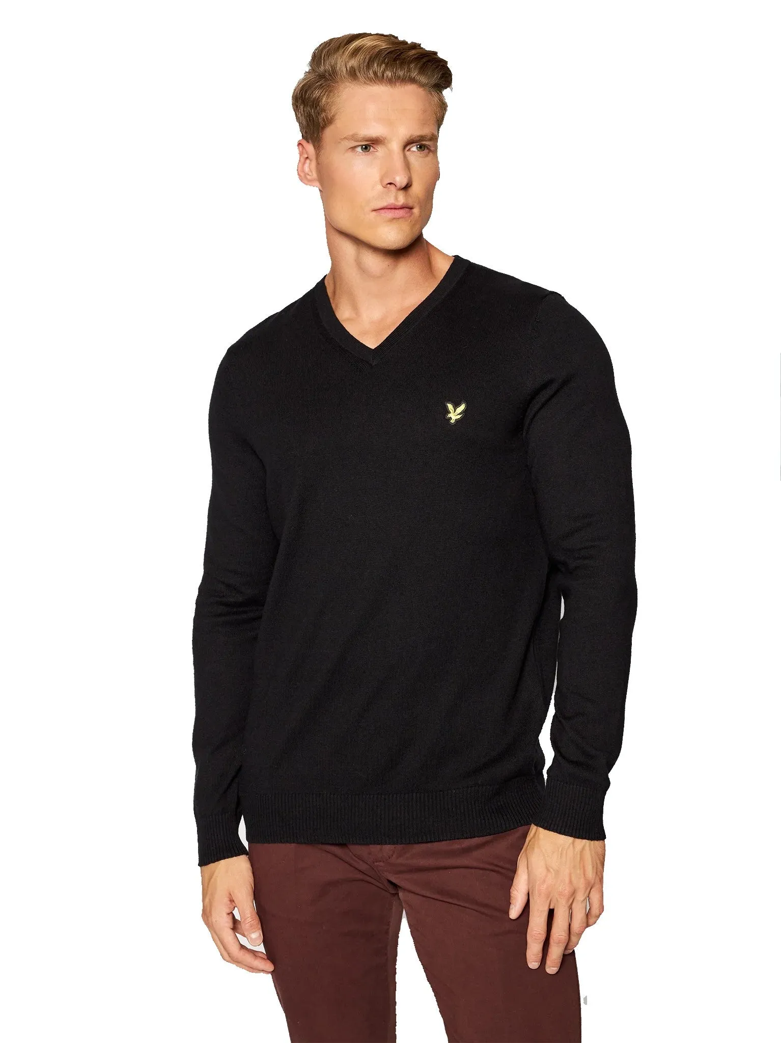 LYLE & SCOTT PULL COL V Noir
