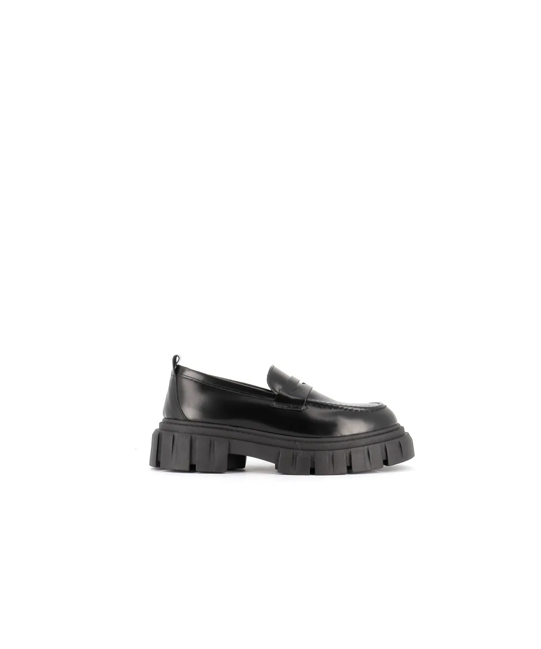 mocassin Manes cuir poli noir