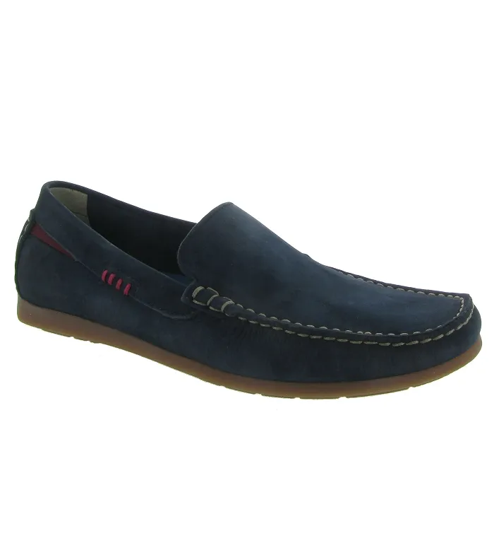 mocassins - Elégant - homme - Nubuck - Bleu - Fluchos