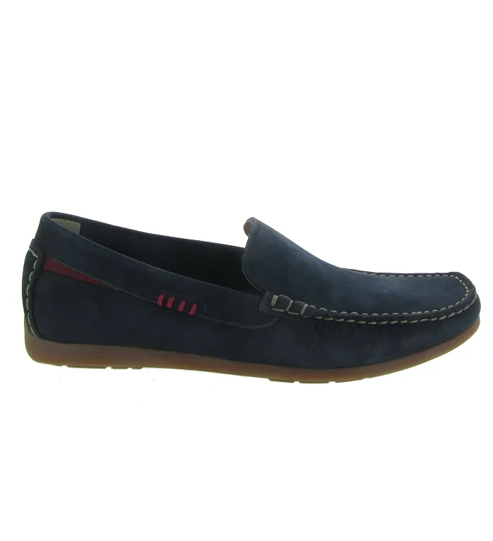 mocassins - Elégant - homme - Nubuck - Bleu - Fluchos
