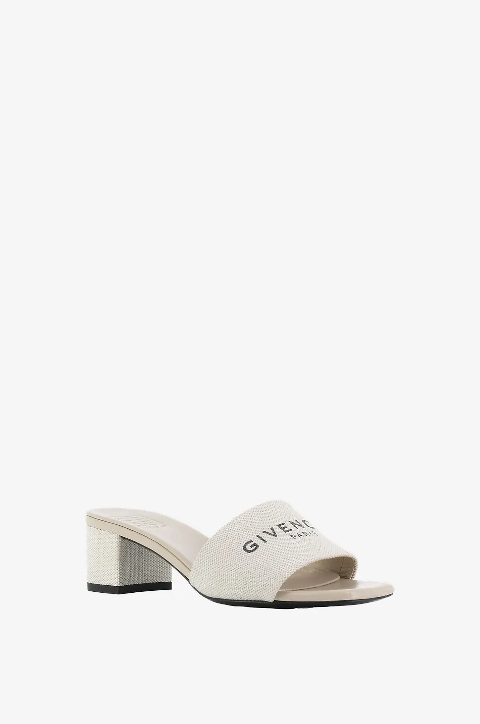 Mules à talon carré en toile 4G Heel 45