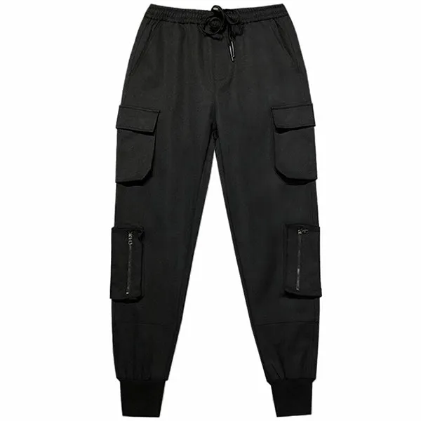 Pantalon Cargo Noir Coupe Droite