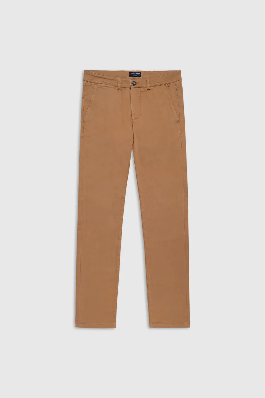 Pantalon chino coupe slim PALLAS CHINO SW TABACCO