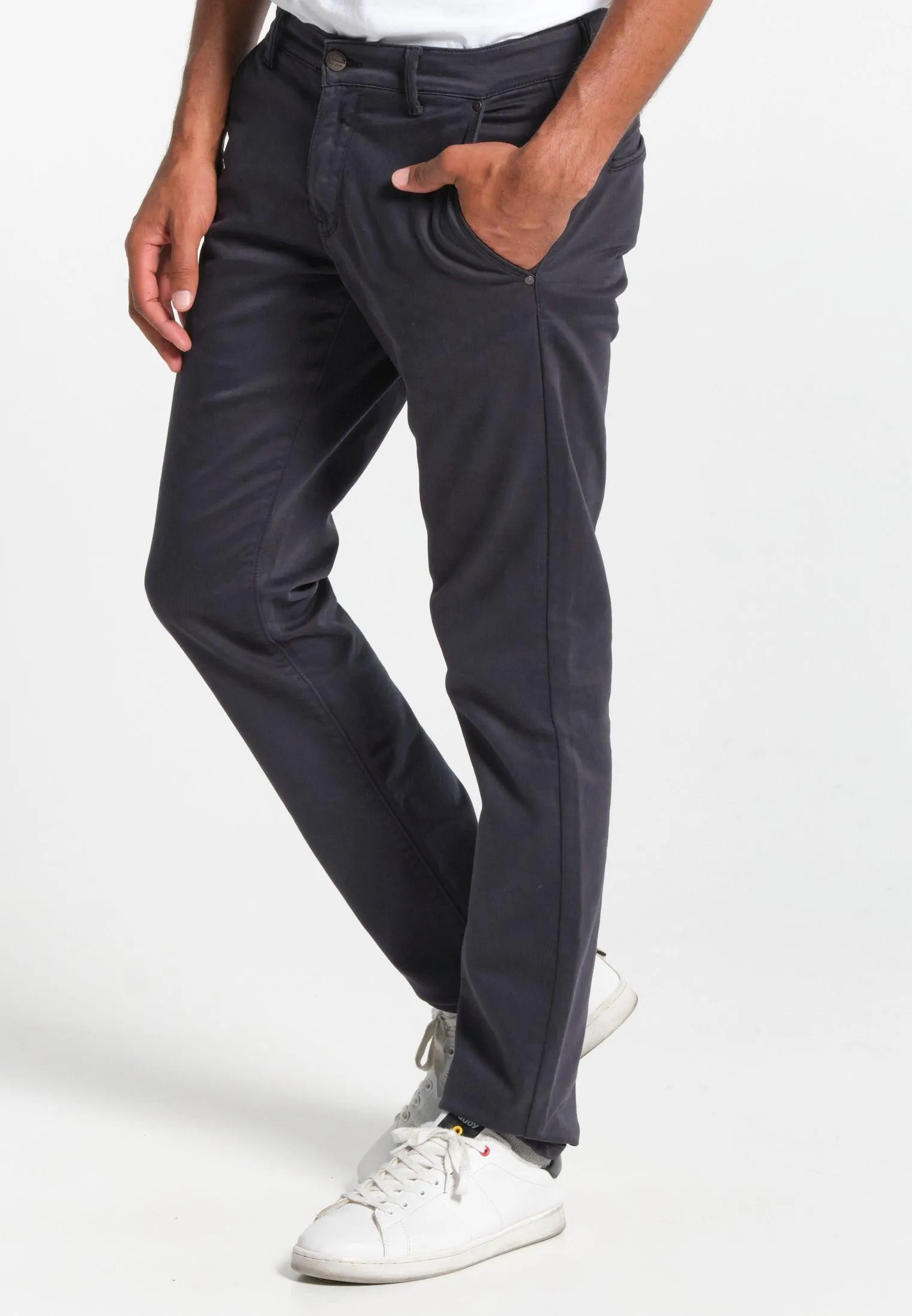 Pantalon chino homme bleu marine