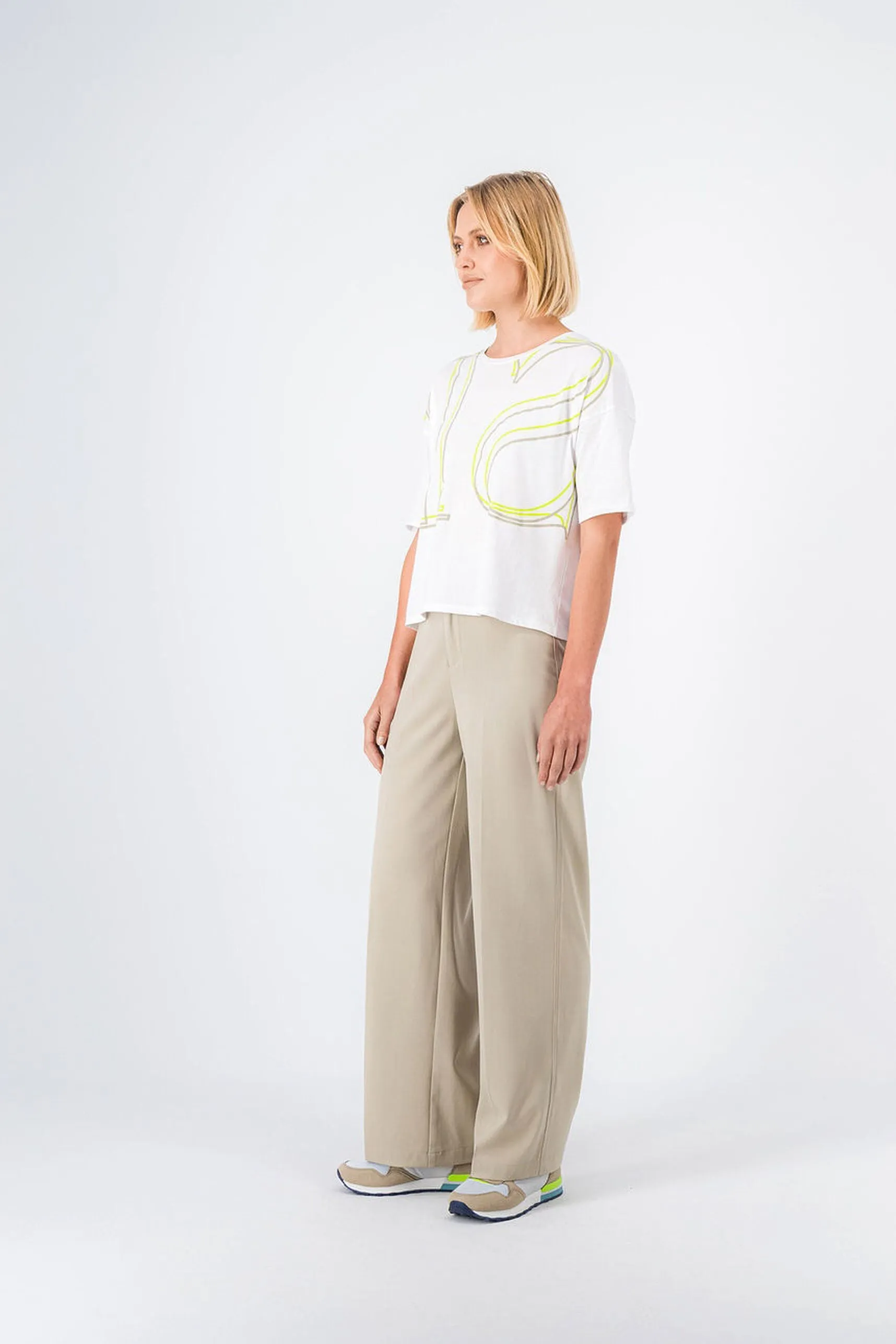 Pantalon coupe large P-COFFEE BISTRE BEIGE
