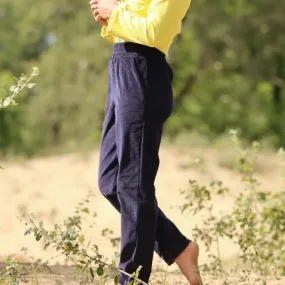 Pantalon Eliot - Velours côtelé bleu nuit