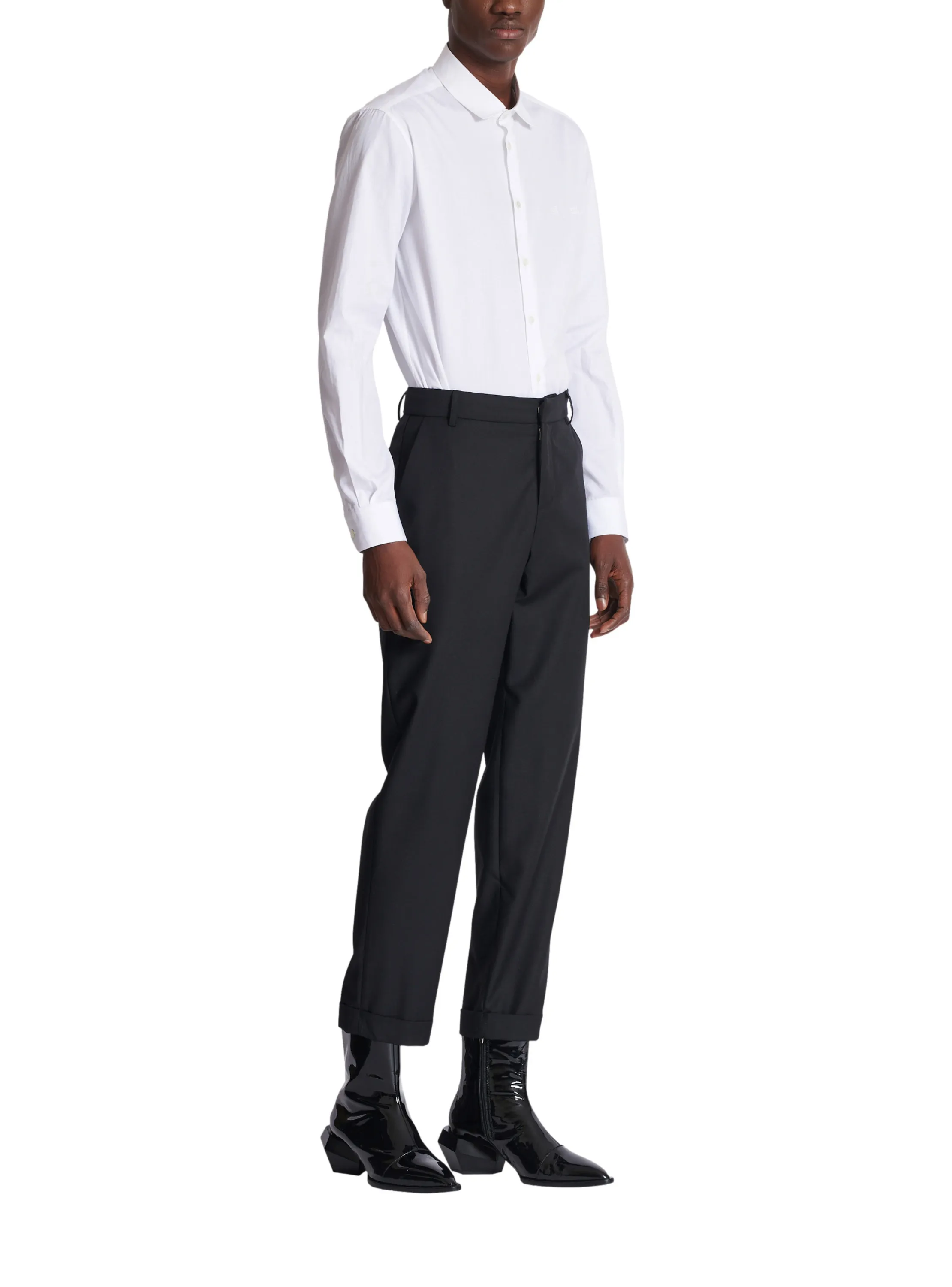 PANTALON EN LAINE DOUBLE CRêPE - BALMAIN pour HOMME | Printemps