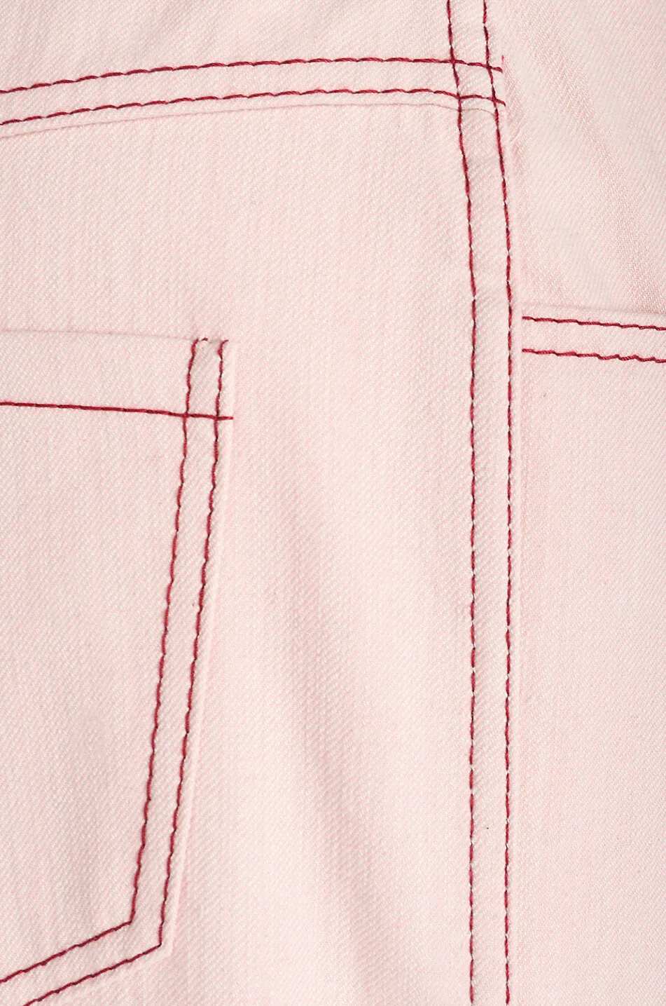 Pantalon large taille haute en gabardine