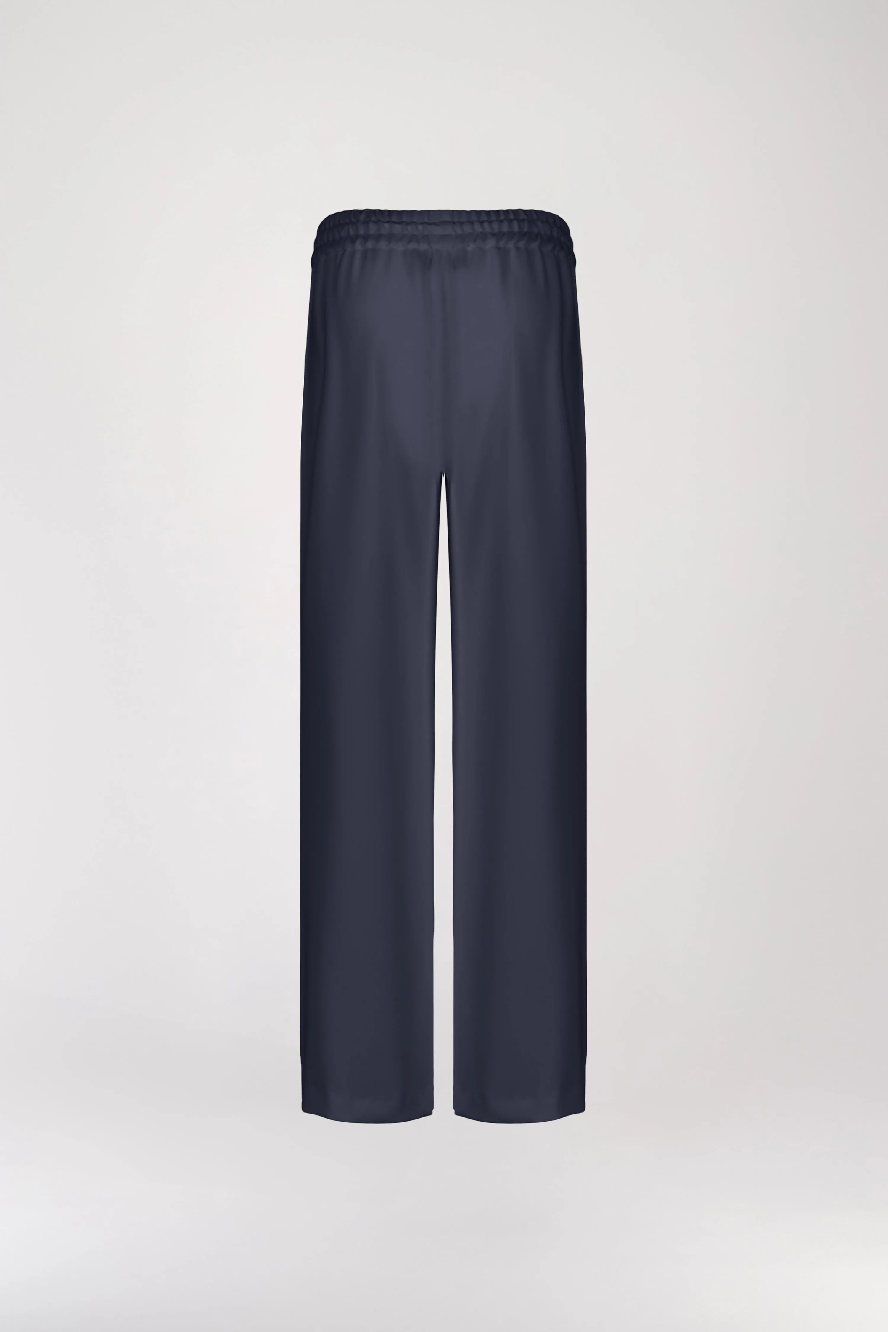 Pantalon évasé à bandes latérales marine