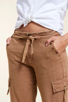 PARKET - Pantalon cargo cognac