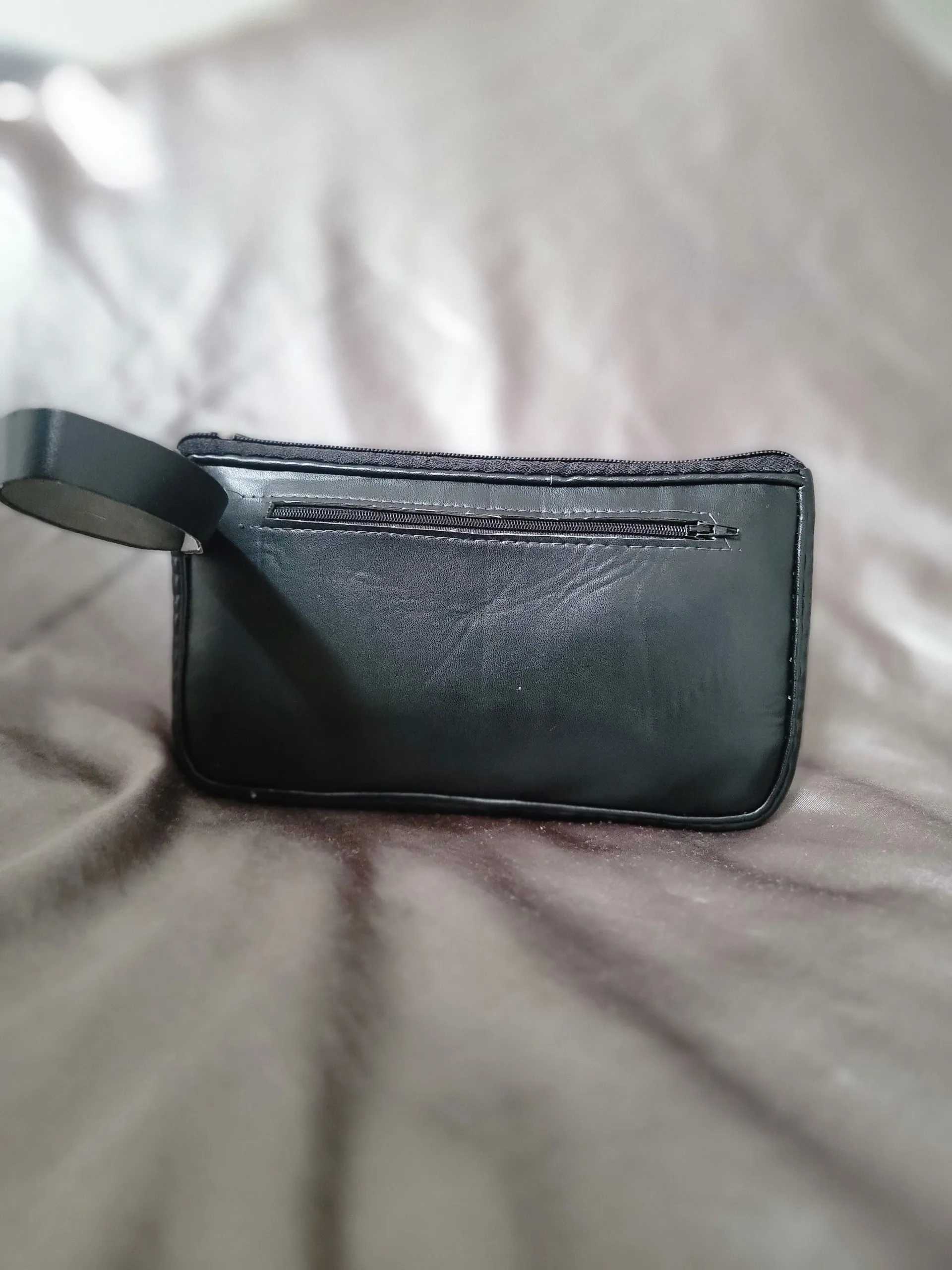 Pochette marocaine en cuir noire - KANZY